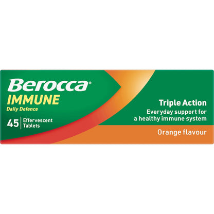 Berocca Immune Daily Defence Orange Effervescent Tablets 45