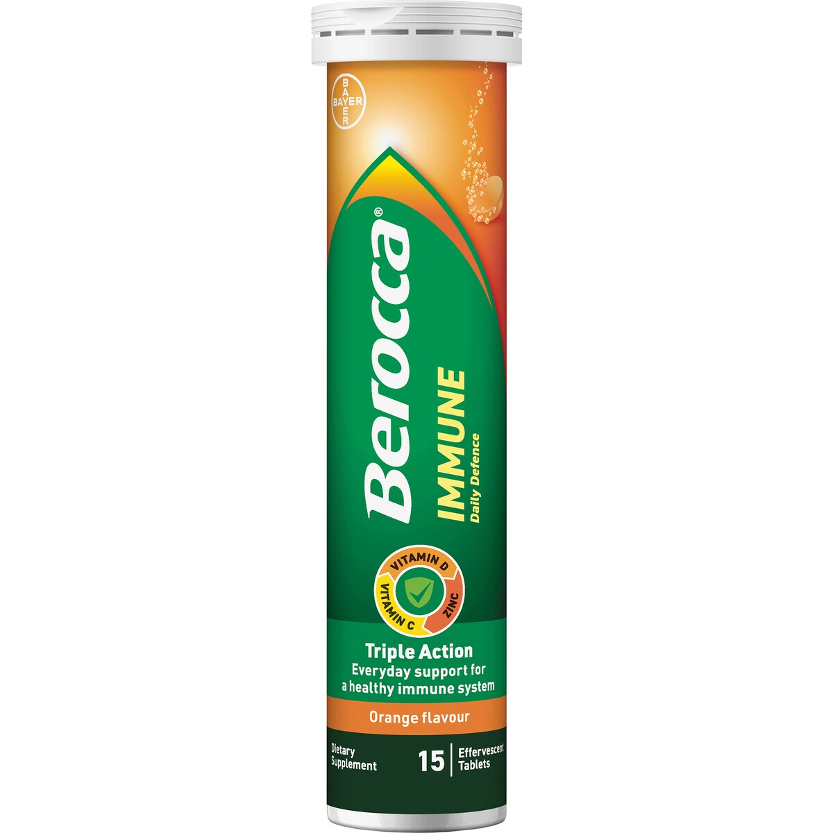 Berocca Immune Daily Defence Orange Effervescent Tablets 45 pack