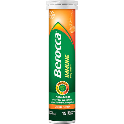 Berocca Immune Daily Defence Orange Effervescent Tablets 45