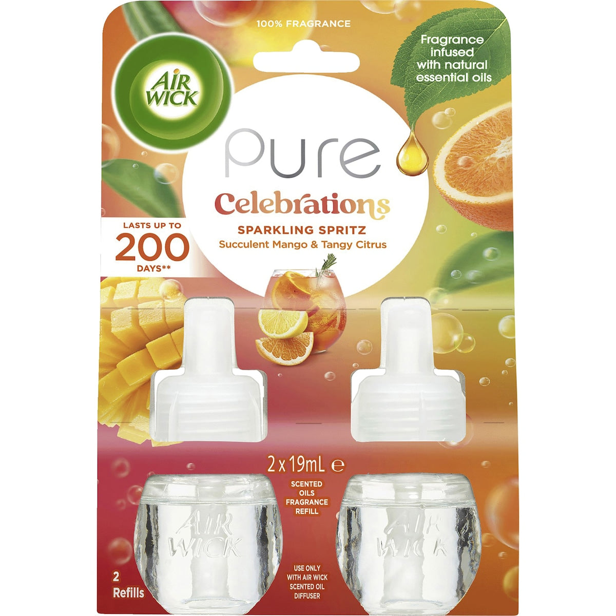 Air Wick Sparkling Spritz Plug in Diffuser Refill 19mL x 2 pack