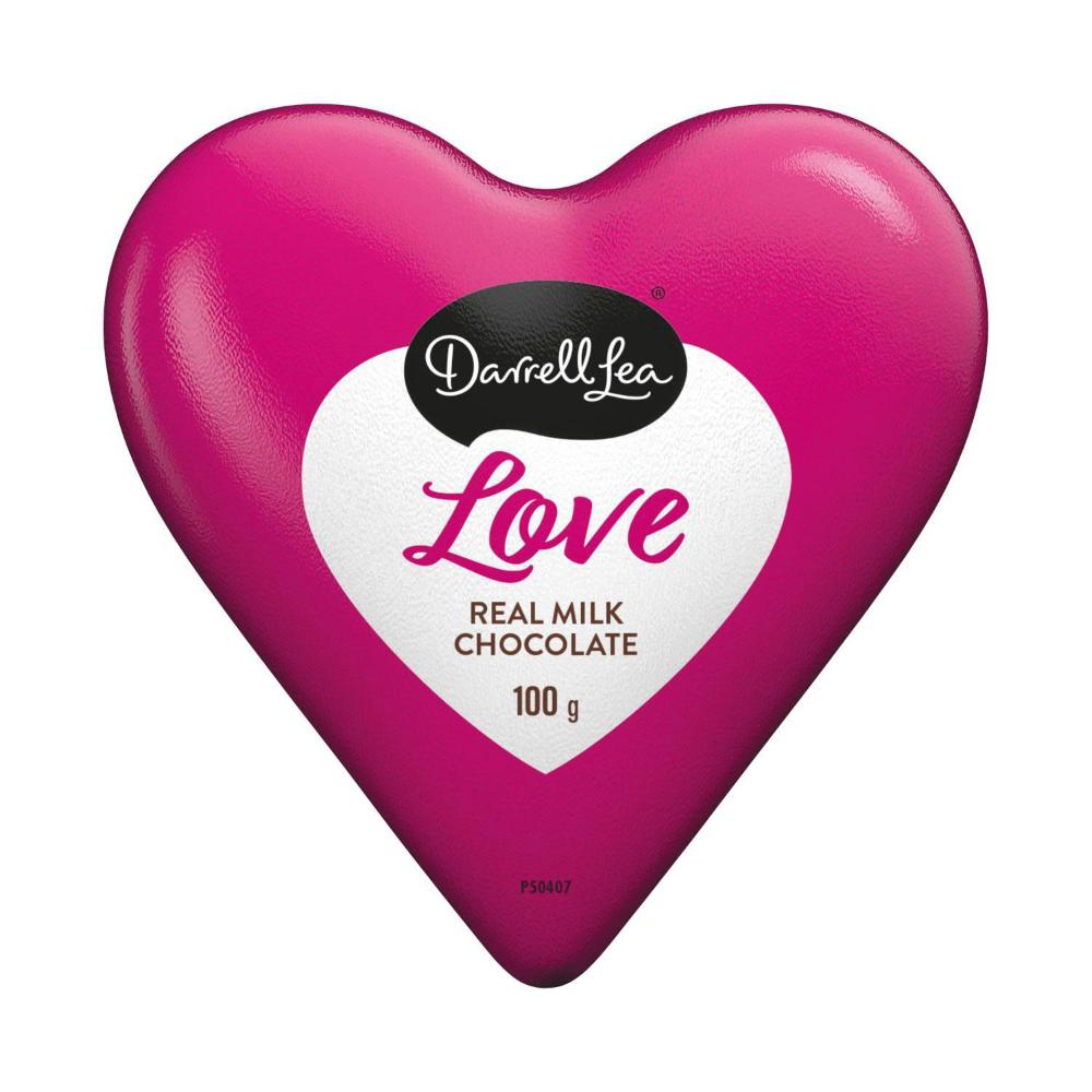 Darrell Lea Milk Chocolate Love Heart - 100g