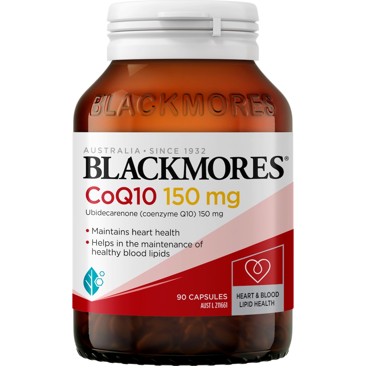 Blackmores CoQ10 150mg Heart & Blood Lipid Health Capsules 90 pack