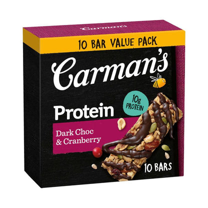 Carman's Protein Bars Dark Choc Cranberry Value Pack - 400g