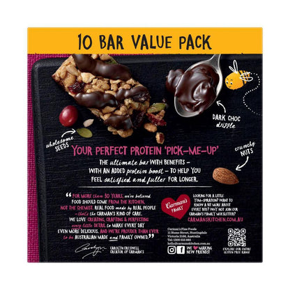 Carman's Protein Bars Dark Choc Cranberry Value Pack - 400g