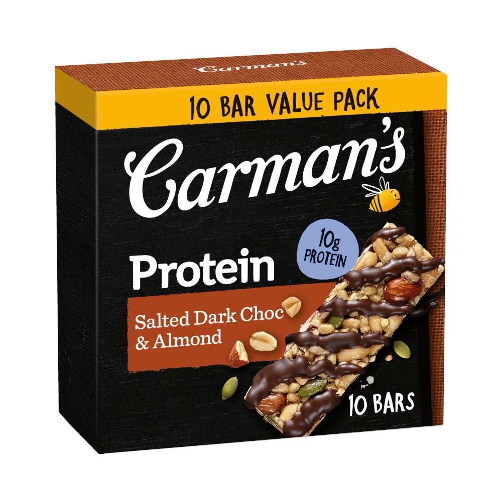 Carman's Protein Bars Salted Dark Choc Almond - 400g