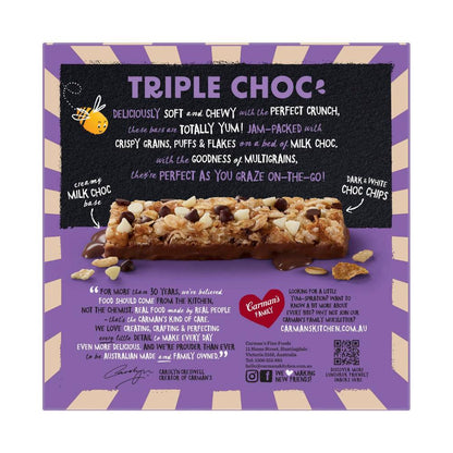 Carman's Multigrain Muesli Bars Triple Chocolate 5 Pack - 150g