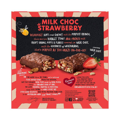 Carman's Multigrain Muesli Bars Milk Choc Strawberry 5 Pack - 150g