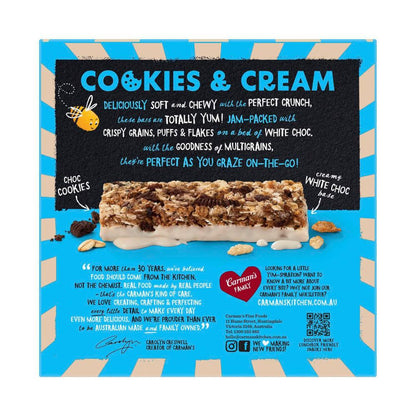 Carman's Multigrain Muesli Bars Cookies & Cream 5 Pack - 150g