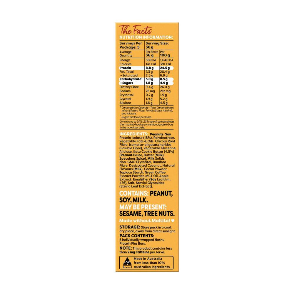 Noshu Protein+ Keto Pro Crunchy Cookie Butter Bars - 180g