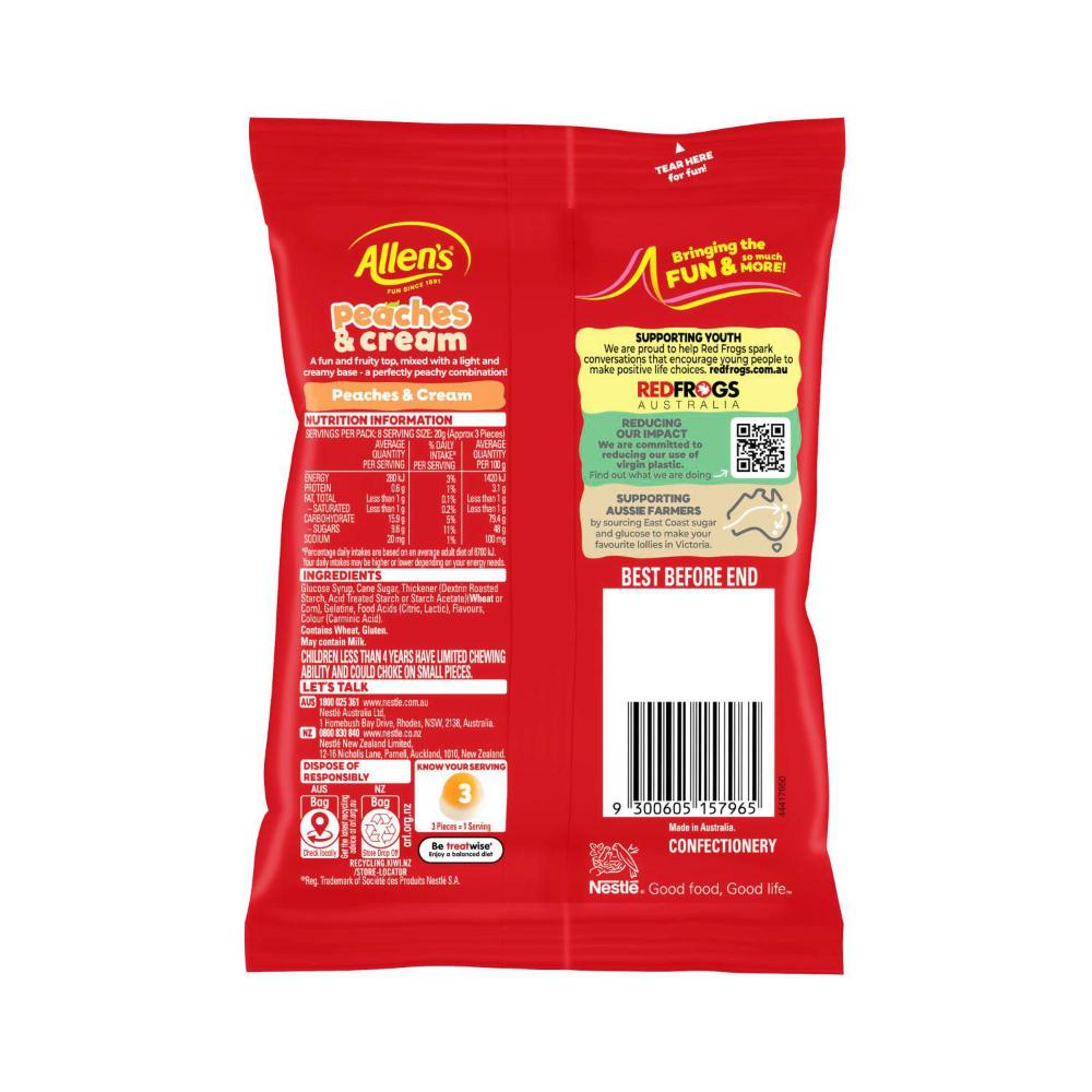 Allen's Peaches & Cream - 170g