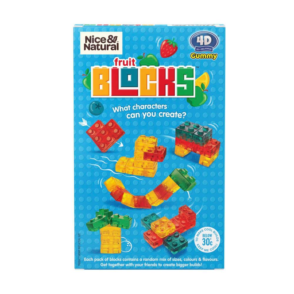 Nice & Natural Fruit Blocks Multipack Lunch Box School Snacks Gluten Free 6 P ... 120g