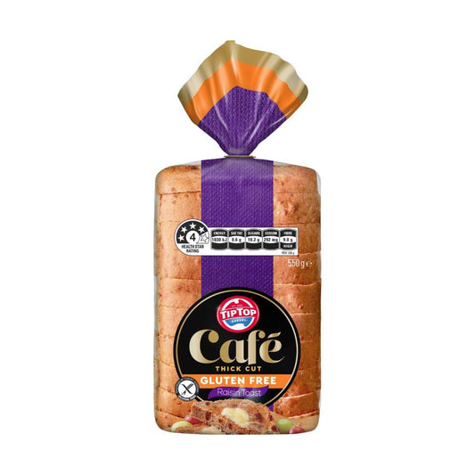 Tip Top Bakery Cafe Raisin Toast Gluten Free - 550g