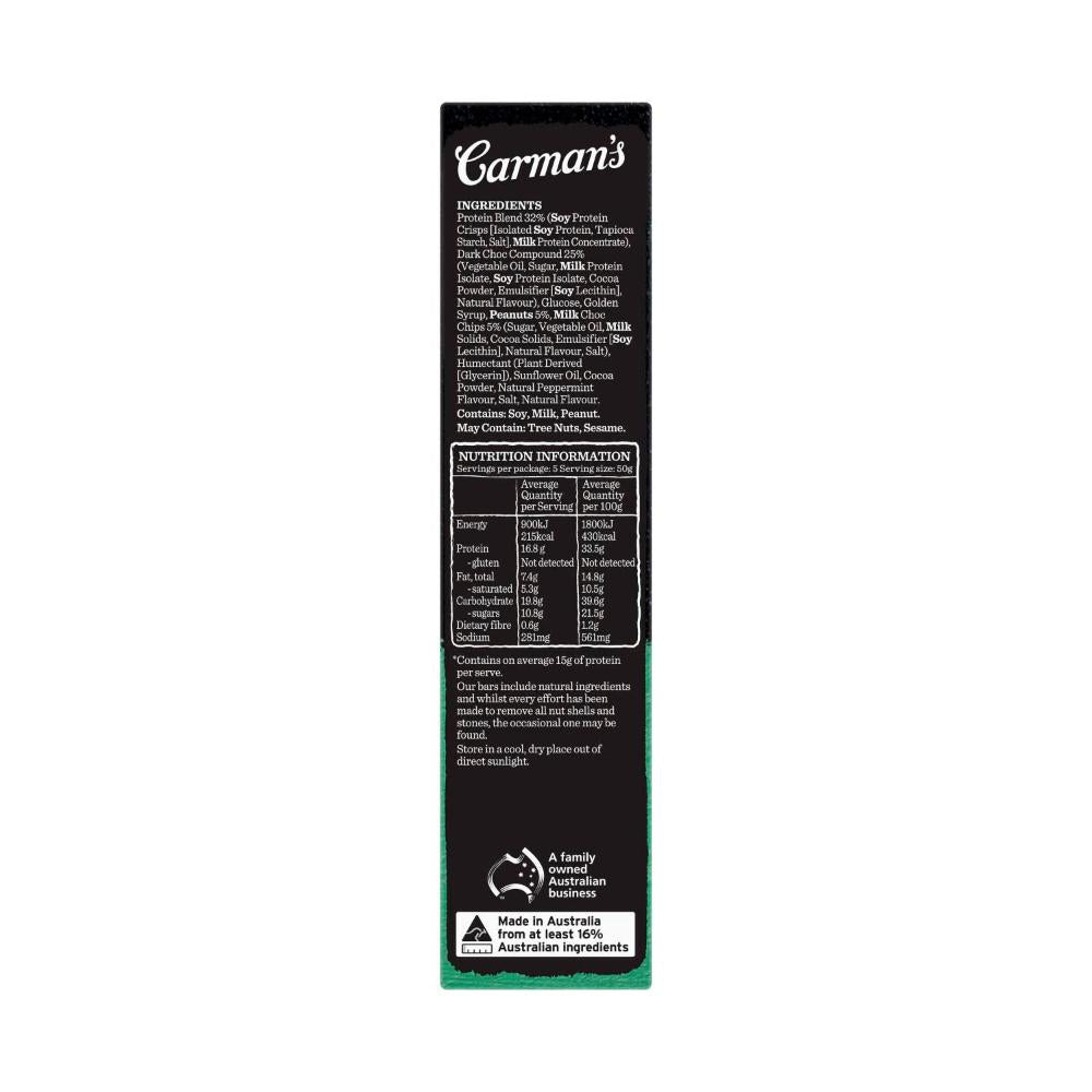 Carman's High Protein Crisp Bars Choc Mint - 250g