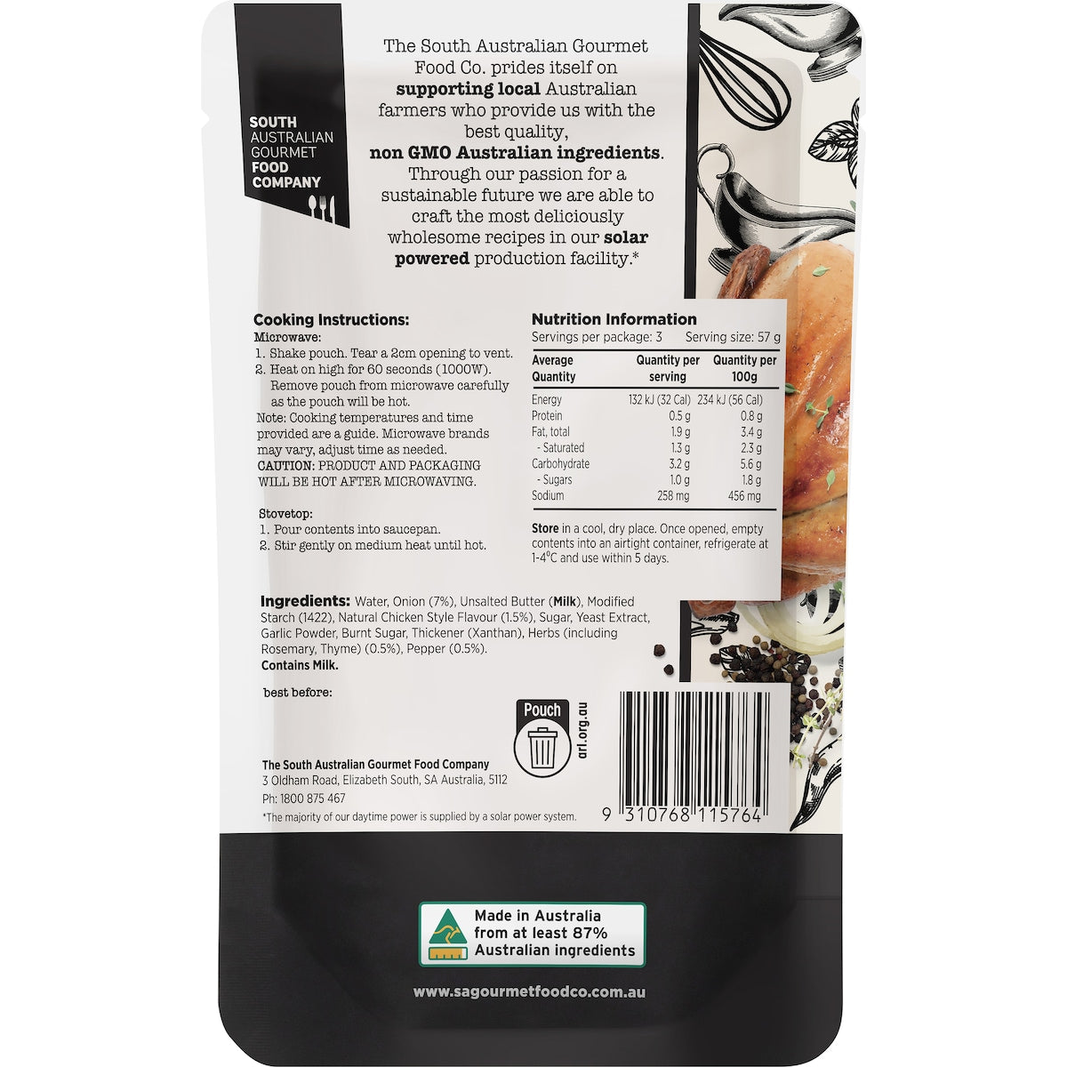 South Australian Gourmet Food Company Roast Chicken Gravy 170g