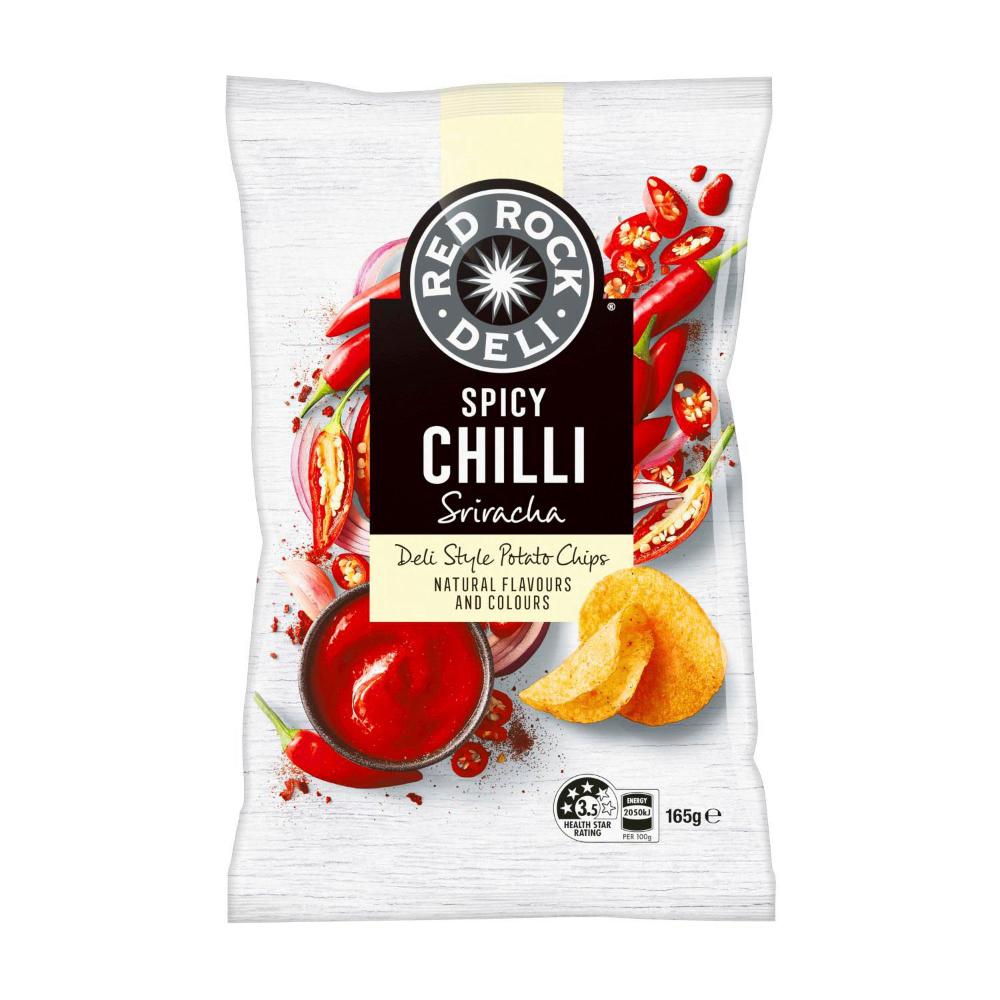 Red Rock Deli Chips Spicy Chilli Sriracha - 165 GRAM