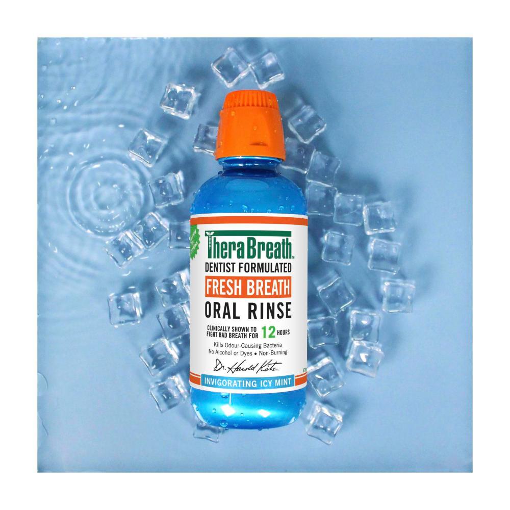 Therabreath Fresh Breath Mouthwash Invigorating Icy Mint - 473mL