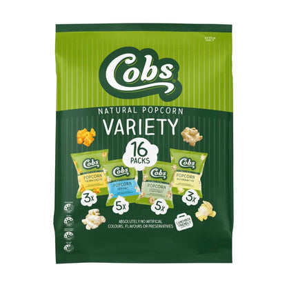 Cobs Popcorn Variety Multipack Lunchbox Snacks 16 Pack - 205g
