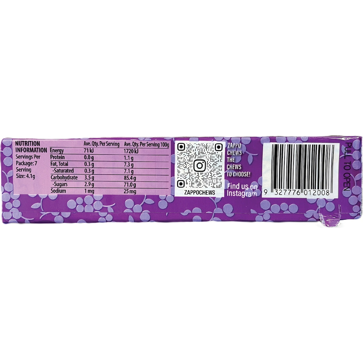 Zappo Grape Lollies 29g