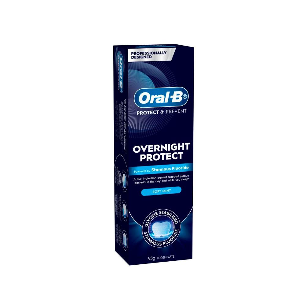 Oral B Overnight Protect Soft Mint Toothpaste - 95g