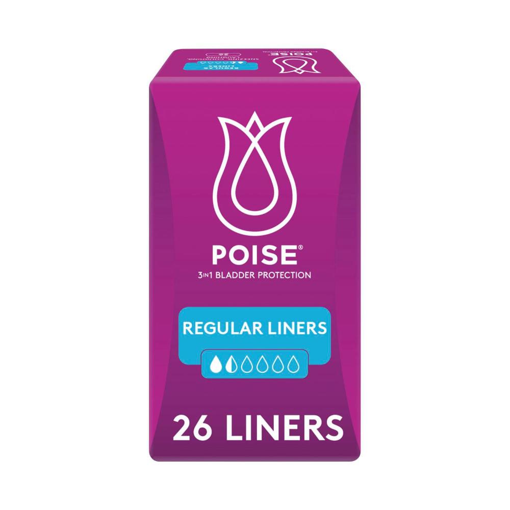 Poise Liners For Bladder Leaks Regular - 26 pack