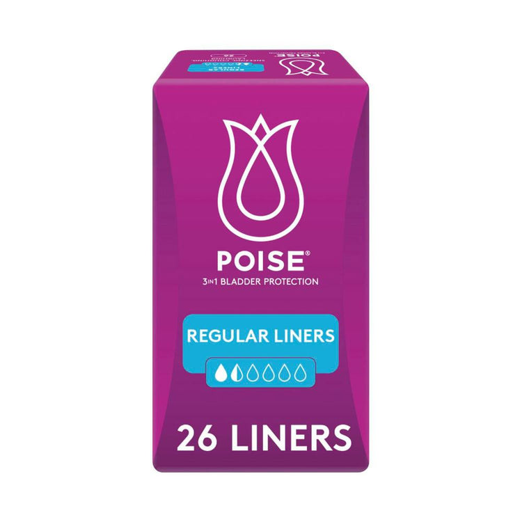 Poise Liners For Bladder Leaks Regular - 26 pack