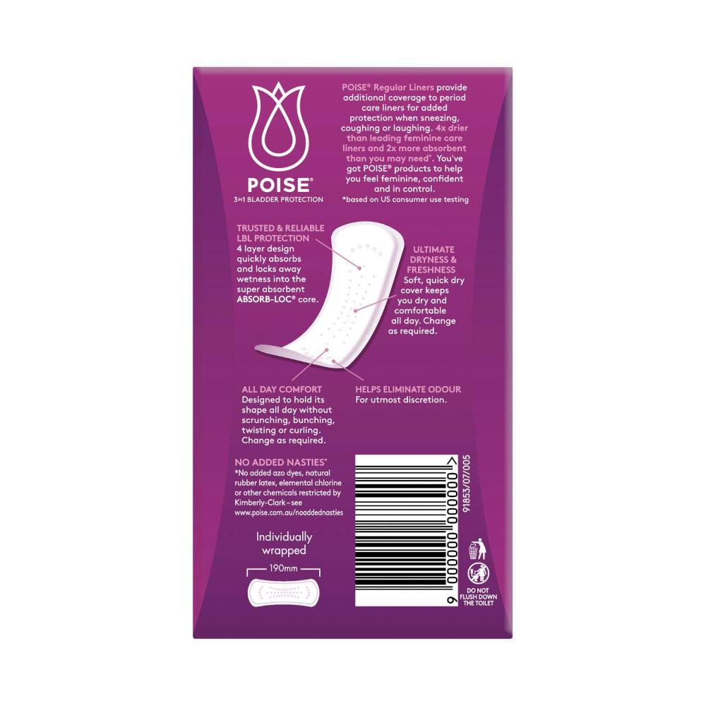 Poise Liners For Bladder Leaks Regular - 26 pack