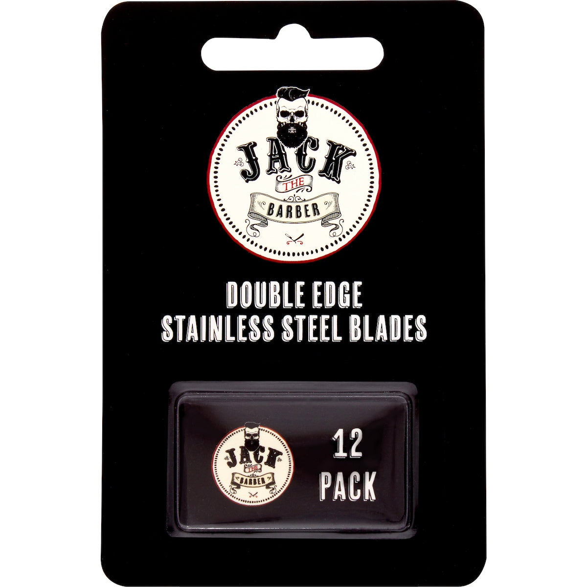 Jack The Barber Double Edge Stainless Steel Razor Blades 12 Pack