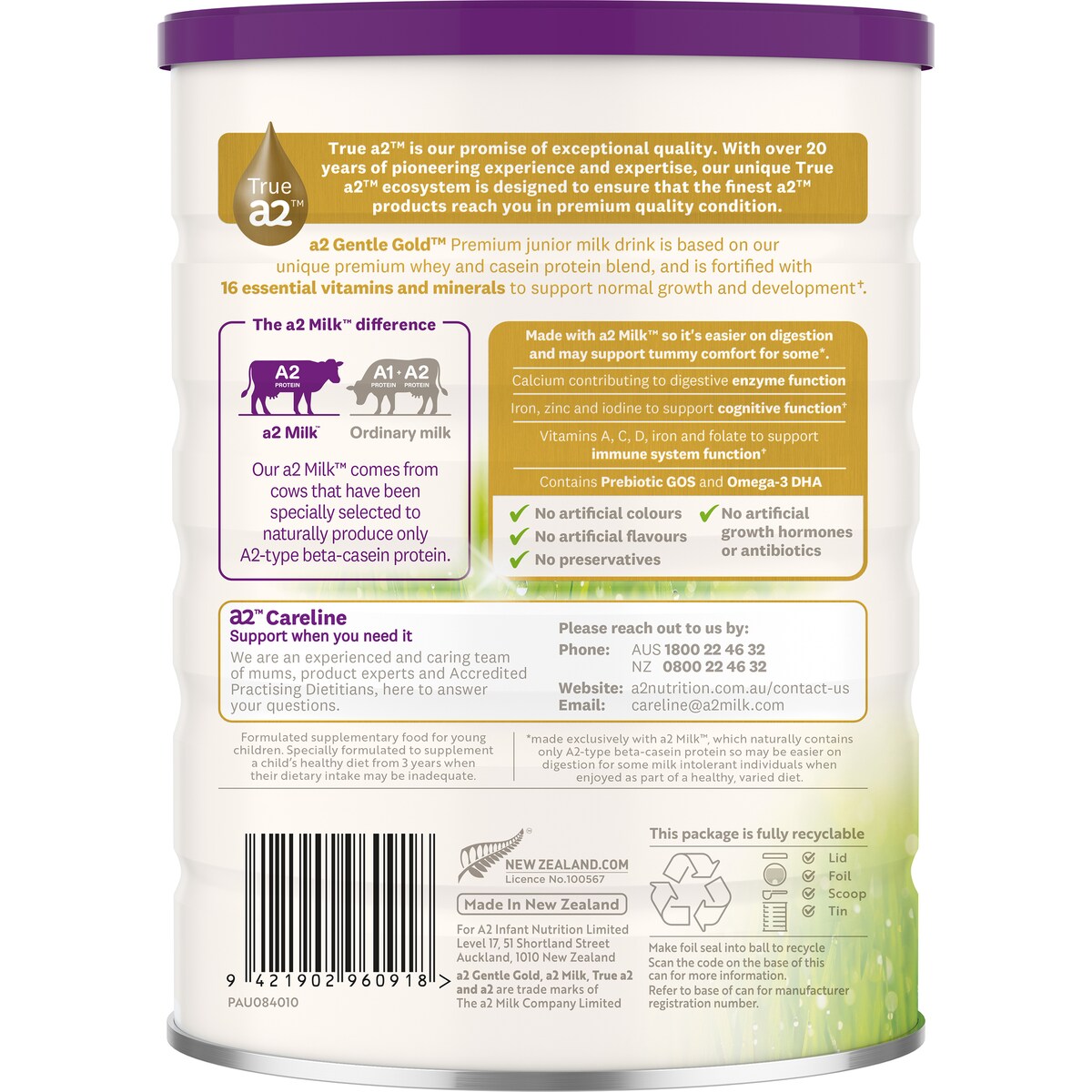 A2 Milk Gentle Gold Stage 4 Formula 3 Years+