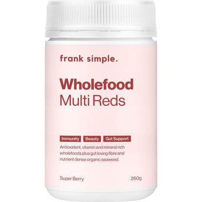 Frank Simple. Wholefood Multi Reds Super Berry 260g