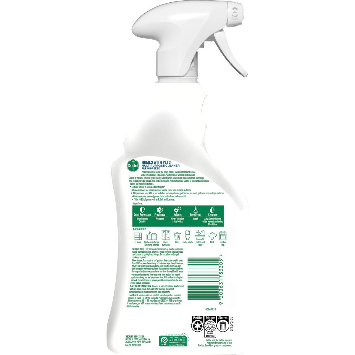 Dettol Homes With Pets Multipurpose Cleaner 750mL