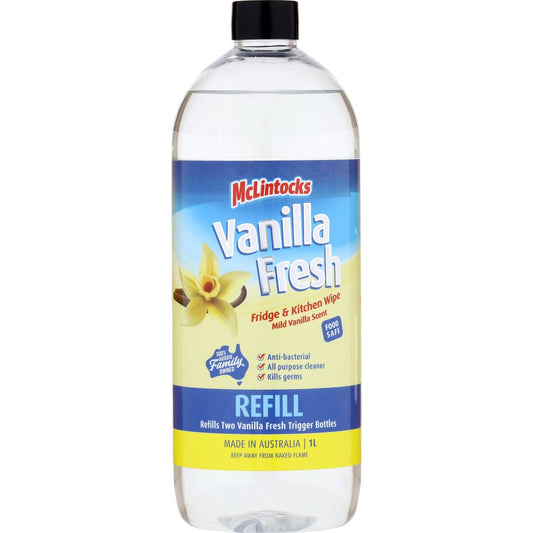 Mclintocks Fridge & Kitchen Wipe Refill Vanilla 1l