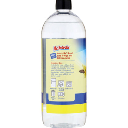 McLintocks Fridge & Kitchen Wipe Refill Vanilla 1L