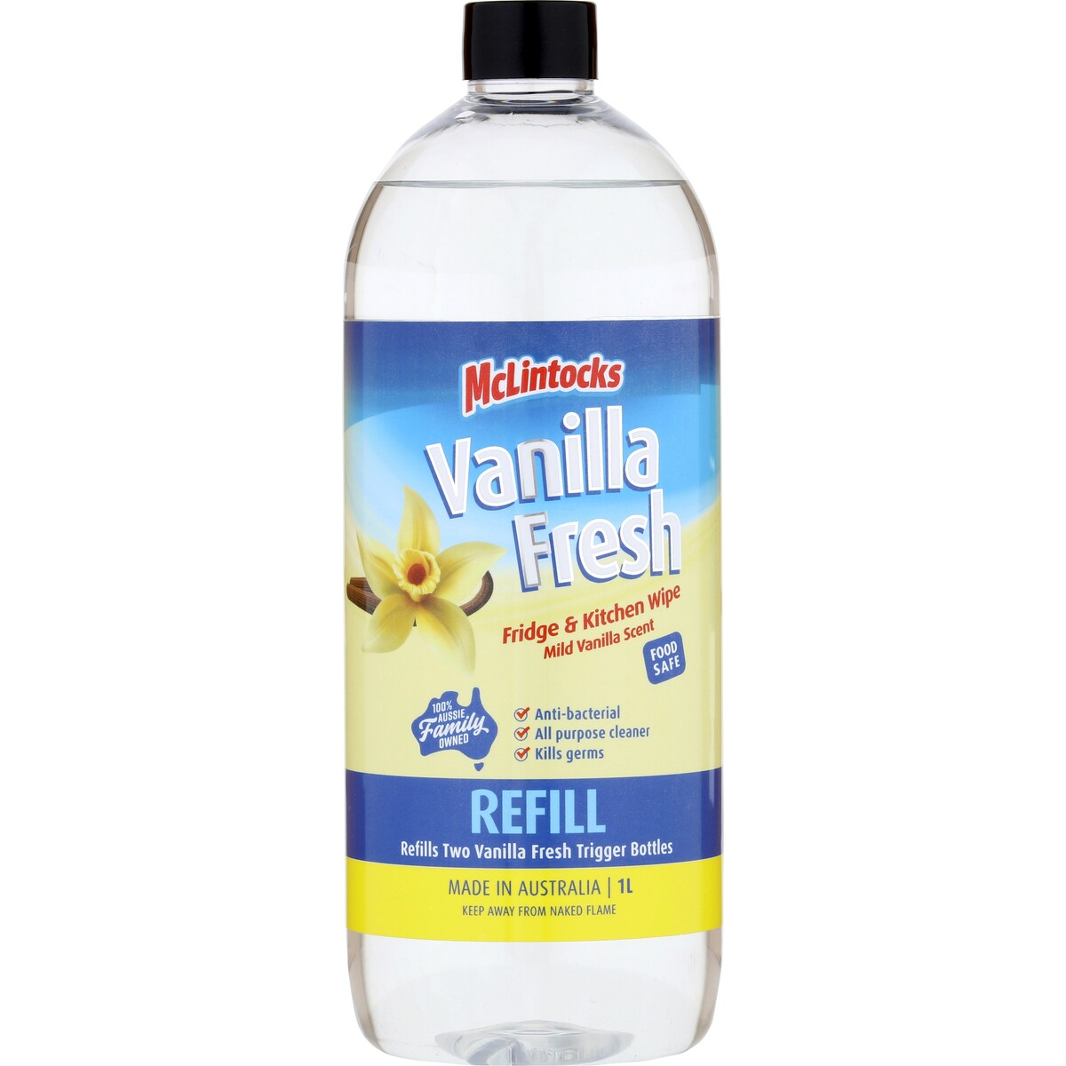 McLintocks Fridge & Kitchen Wipe Refill Vanilla 1L