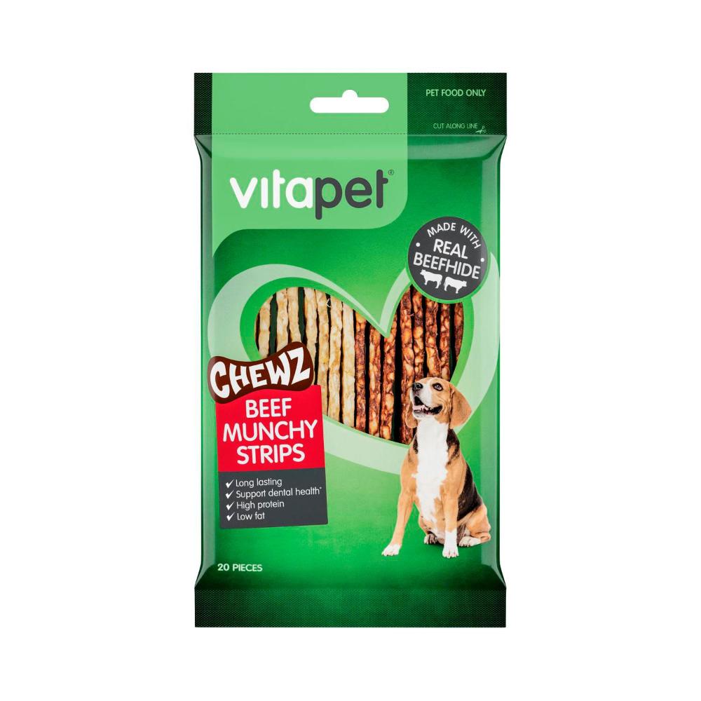 Vitapet Dog Treats Beef Munchy Strips - 200g