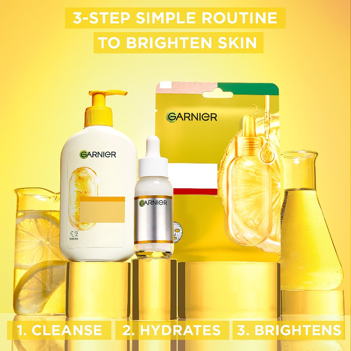 Garnier Skin Active Brightening Cream Cleanser Vitamin C 250ml