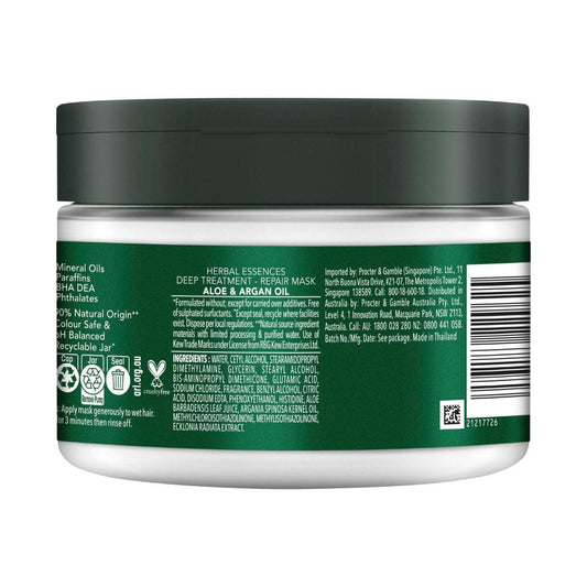 Herbal Essences Bio Renew Argan Oil & Aloe Deep Repair Mask - 300mL