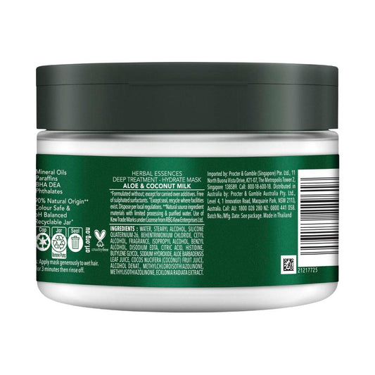Herbal Essences Bio Renew Coconut Milk & Aloe Deep Hydrate Mask - 300mL