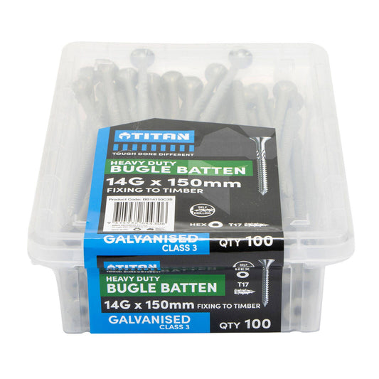 Titan Gal Bugle Batten Screw - 14g x 150mm - 100 Pack