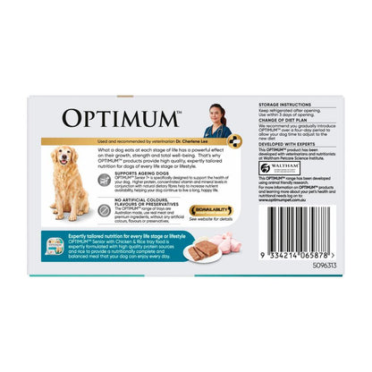 Optimum Dog Food Senior Chicken Veg And Rice 6x100g - 6 Pack