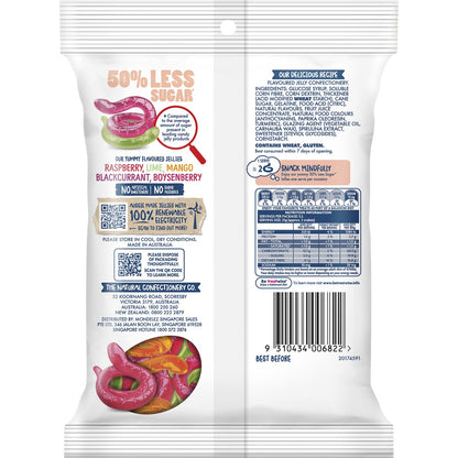 The Natural Confectionery Co. 50% Less Sugar Snakes 130g