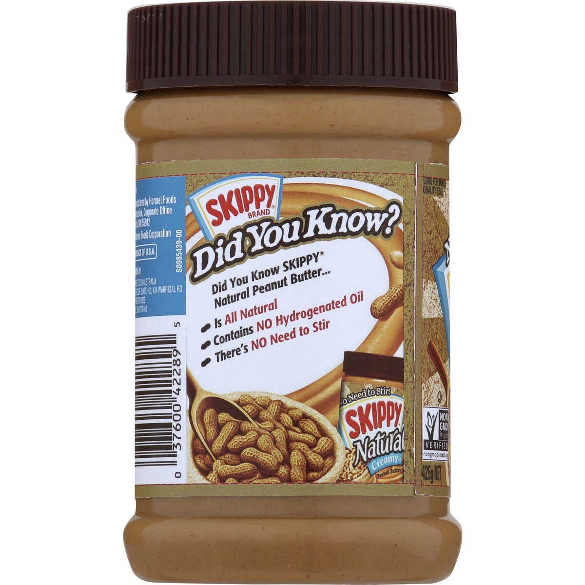 Skippy Peanut Butter Natural Creamy 425g