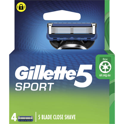 Gillette 5 Sport Razor Blades 4 Pack