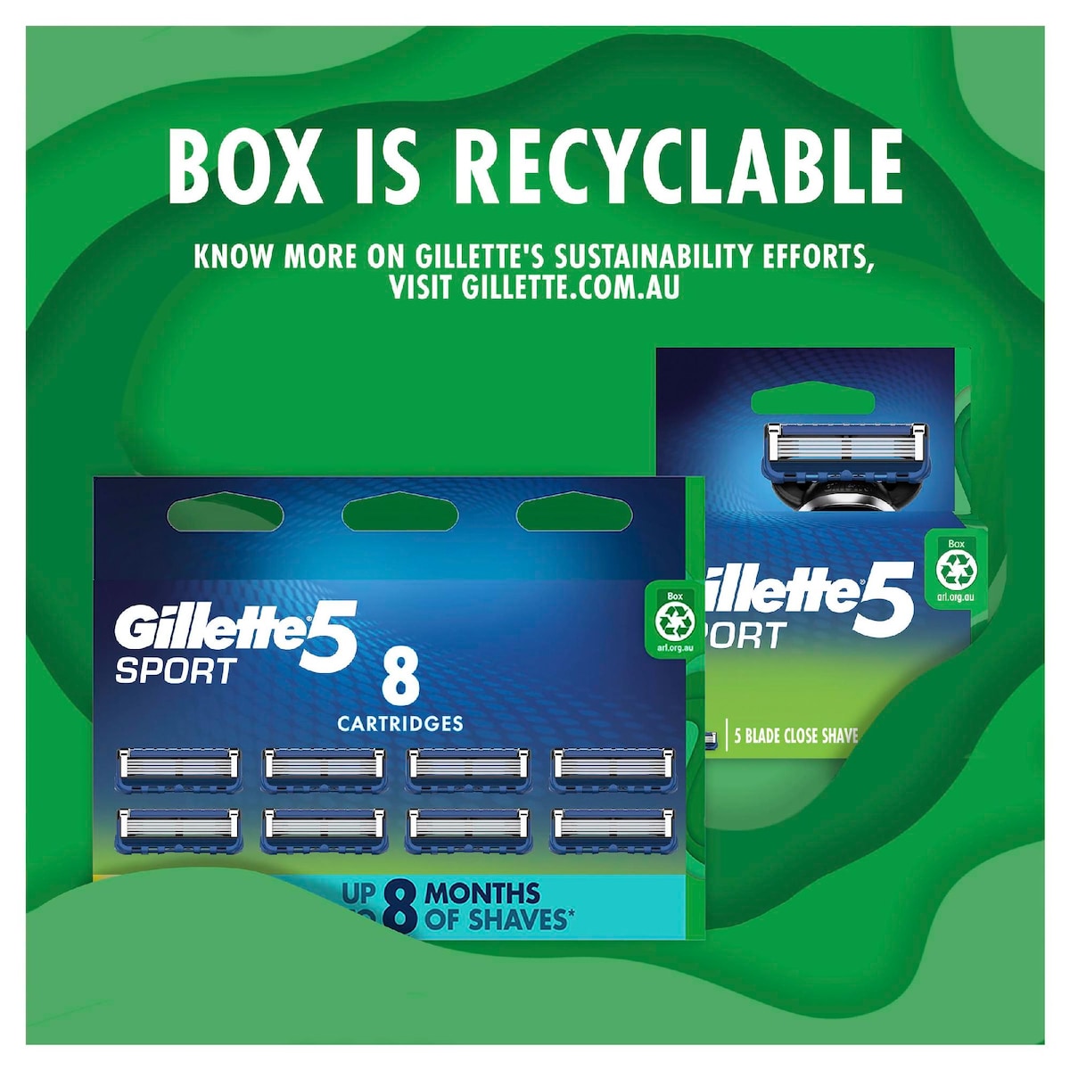 Gillette 5 Sport Razor Blades 4 Pack