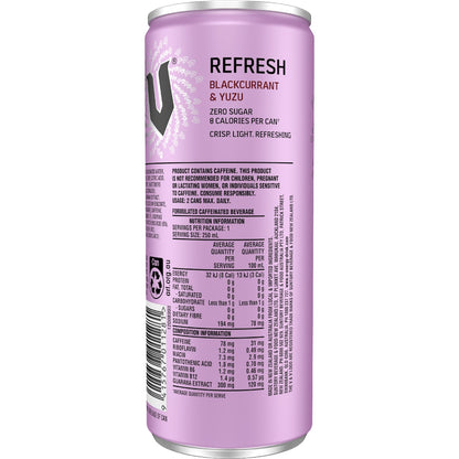 V Refresh Energy Drink Zero Sugar Blackcurrant & Yuzu 250ml