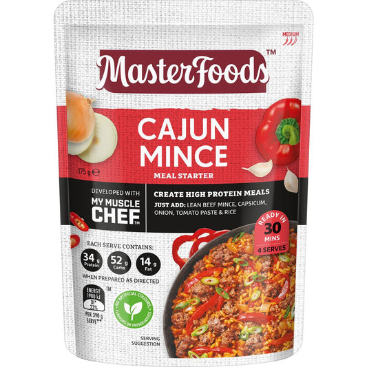 Masterfoods X My Muscle Chef Cajun Mince Recipe Base 175g