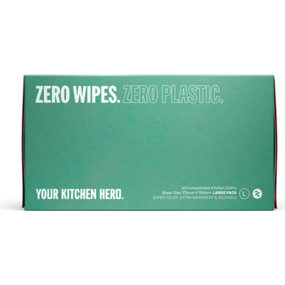 Zero Plastic Free Reusable Cleaning Wipes Large 60 Pack