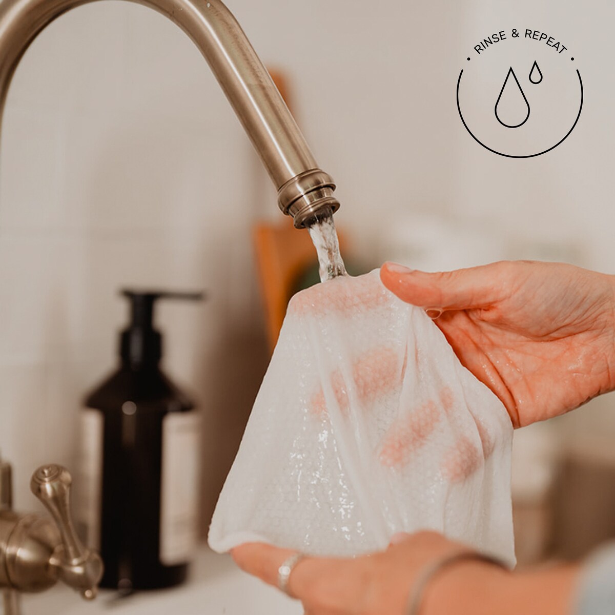 Zero Plastic Free Reusable Cleaning Wipes Large 60 Pack