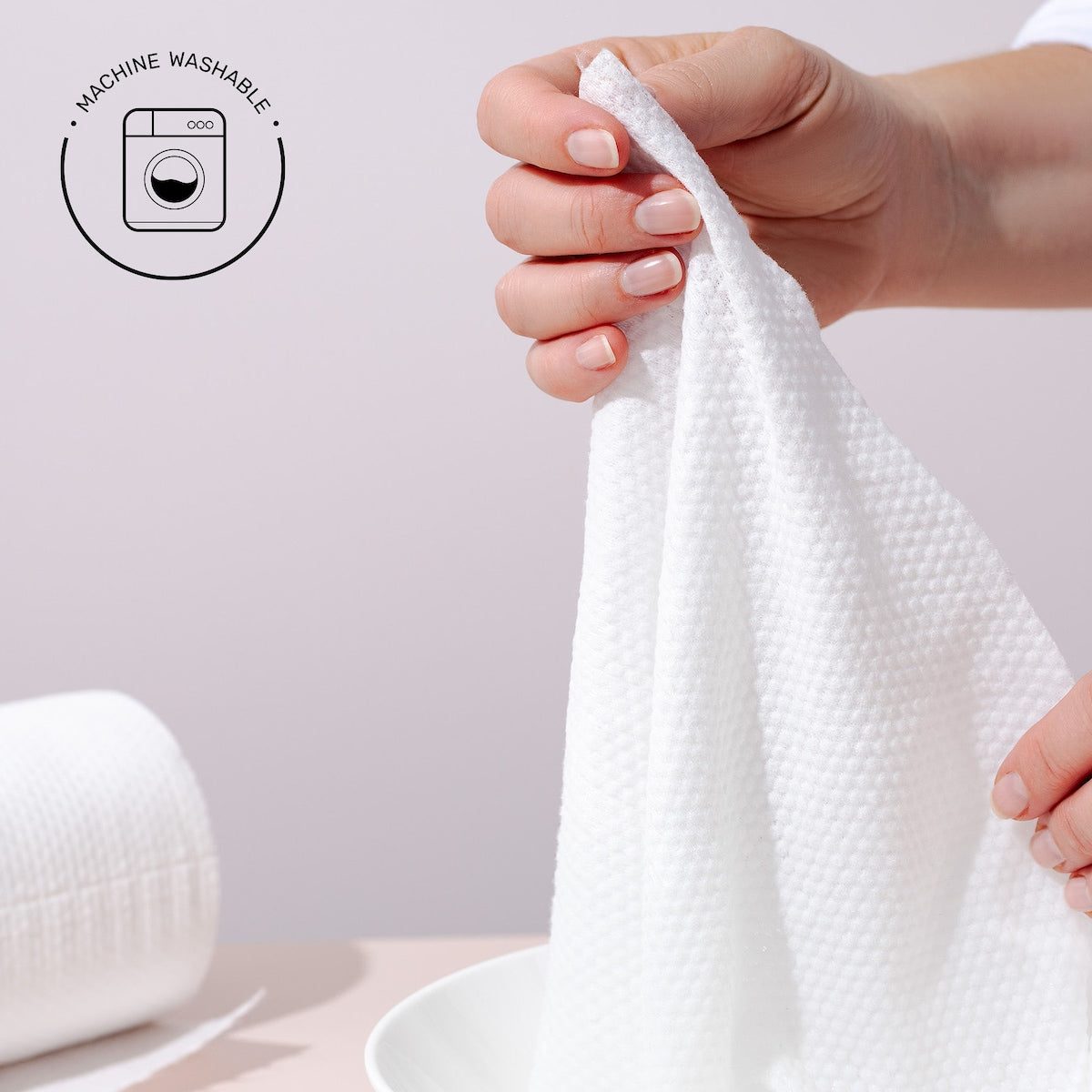 Zero Plastic Free Reusable Cleaning Wipes Roll 50 Sheets Each