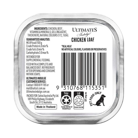 Ultimates Chicken Loaf Dog Food - 100g