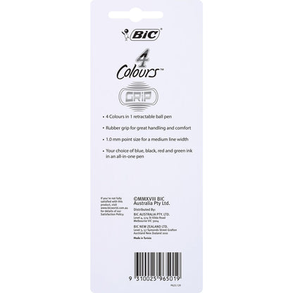 Bic 4 Colour Grip Pen 2 Pack